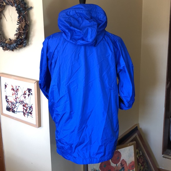MARMONT size Medium Blue windbreaker ZipFront Waterproof Hoodie Packable Jacket - Picture 6 of 14